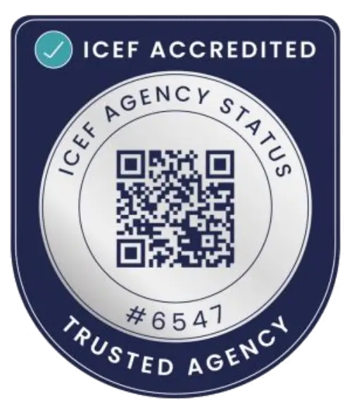 ICEF accredited agency badge for Southern Ferns Campus